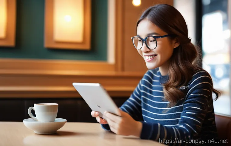 소비자 감정 변화와 브랜드 충성도 - **Prompt:** A heartwarming scene depicting a young woman (early 20s, modest attire) sitting comforta...